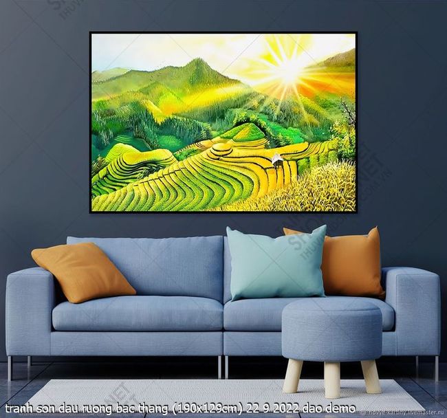 tranh son dau ruong bac thang (190x129cm) 22 9 2022 dao